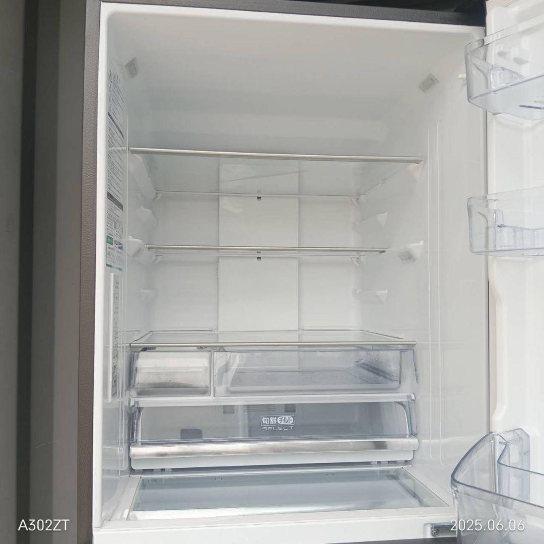 1926設置まで対応 　アクア　大型冷蔵庫　木目モデル　430L