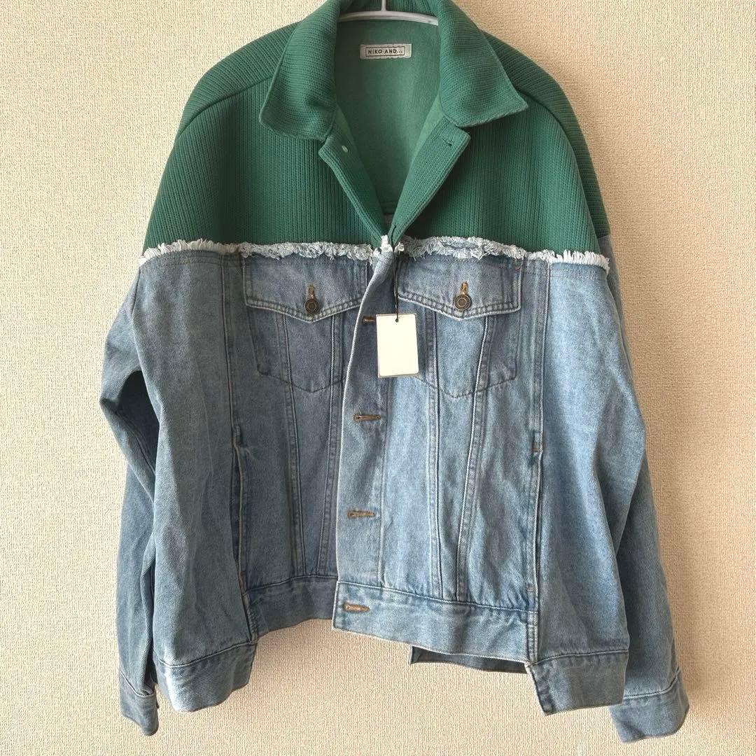 がっちょ　タグ付き/ニコアンド/リメイク風モンスターGジャン/ライトブルー