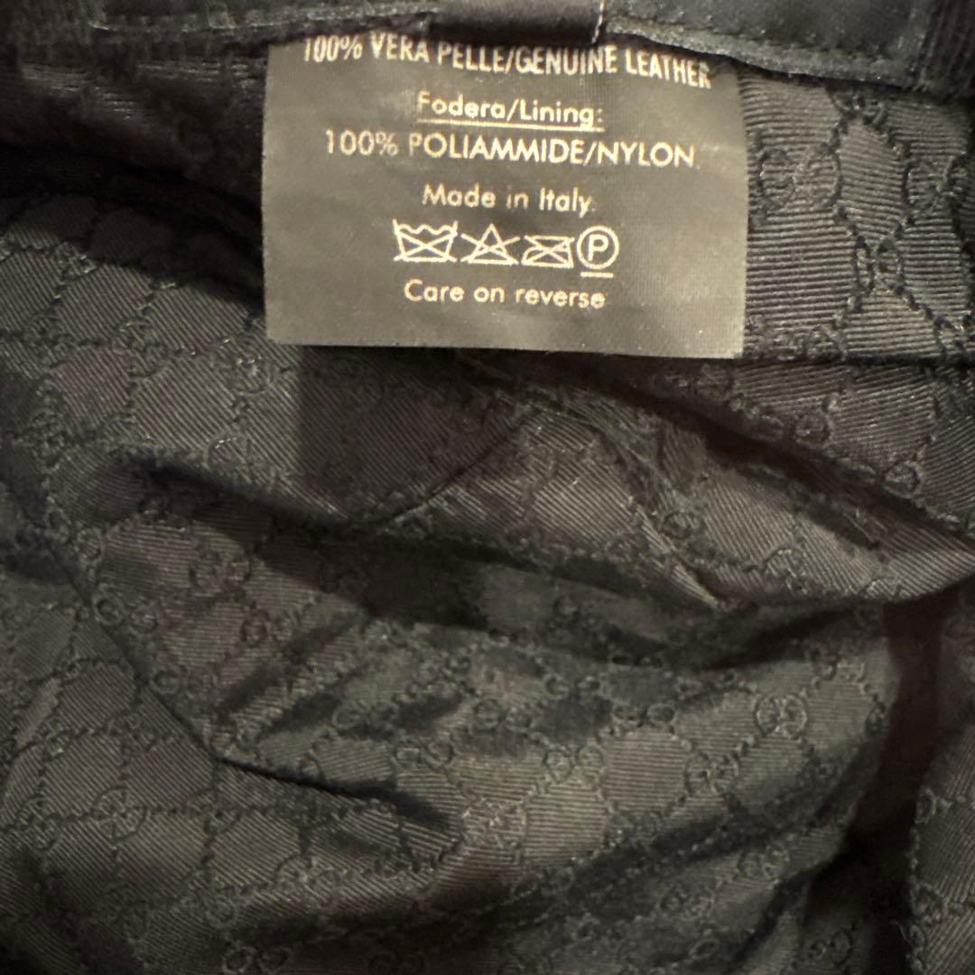 GUCCI 本革 メンズ　ハンチング　帽子　Lサイズ