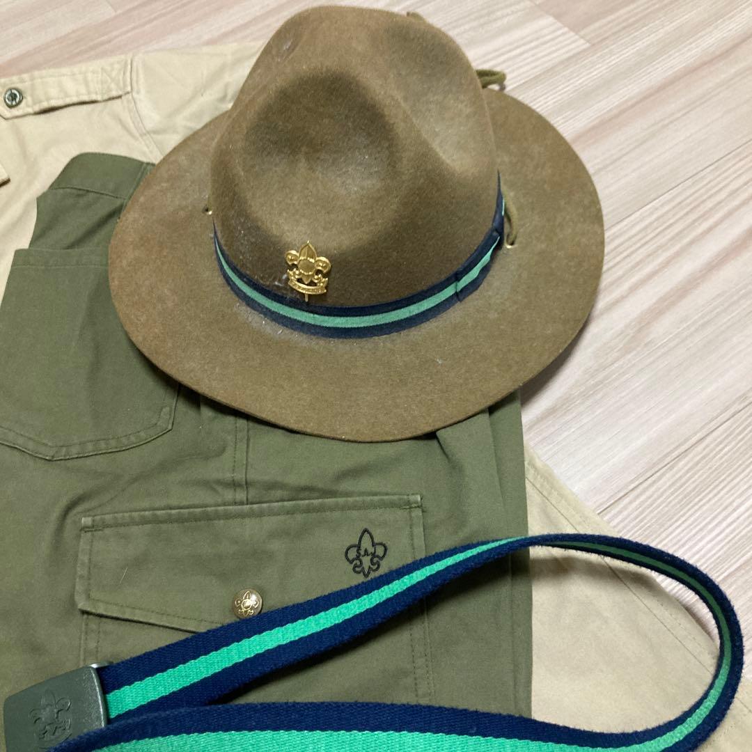 キャンプ用ハットとパンツ、ベルトセット