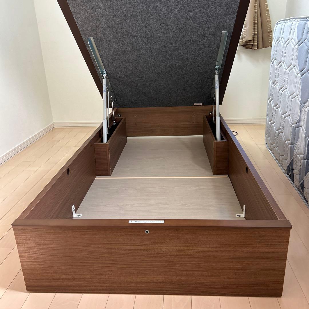 収納付きシングルベッドフレーム