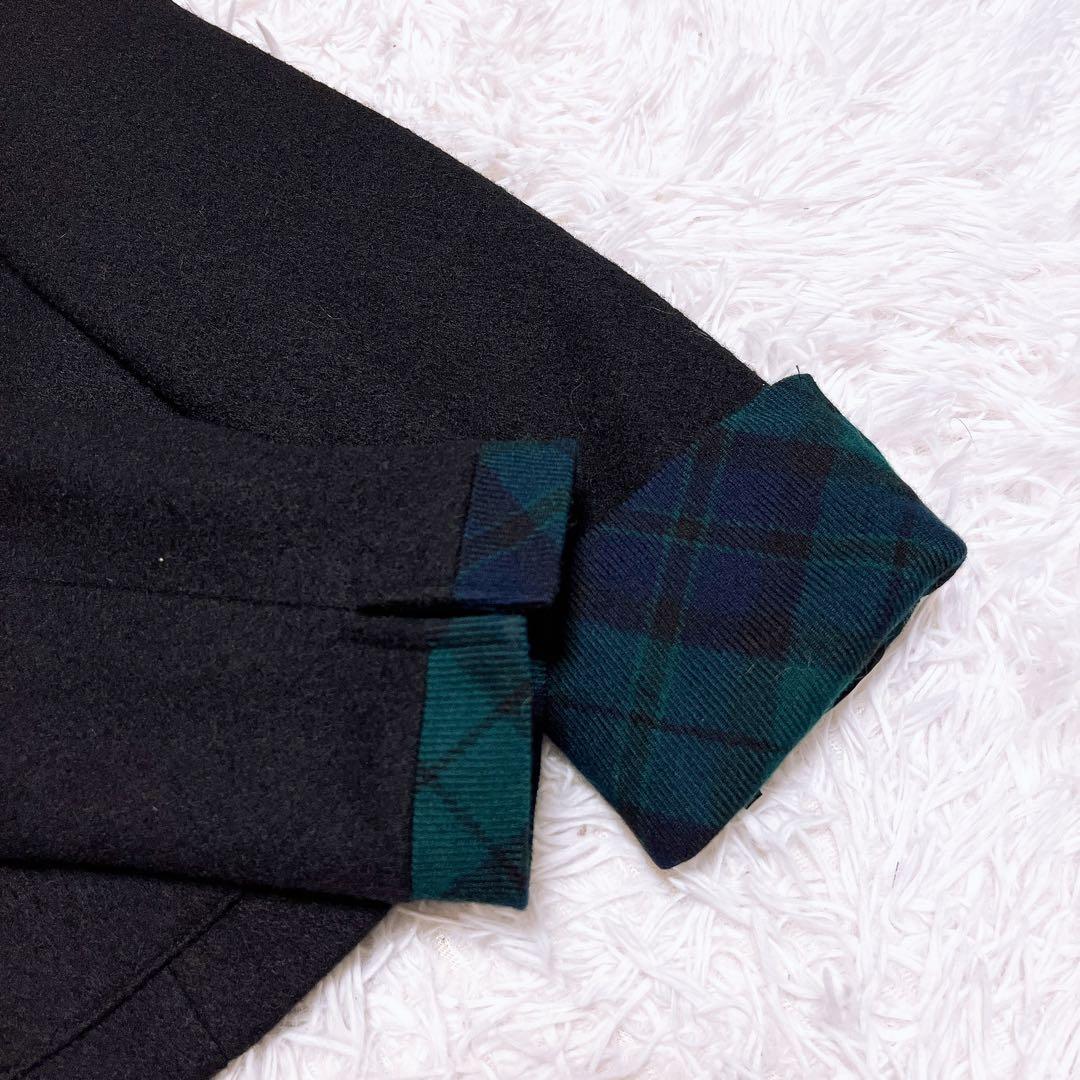 美品 KEITH チェック セットアップ チャイナ ノーカラー フリル スカート