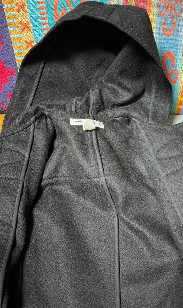 コムデギャルソンシャツ　ダッフルコート　Mサイズ　黒