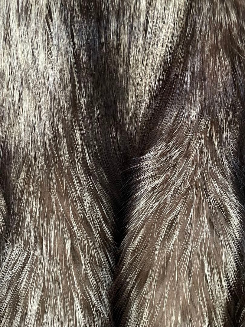 リアルファー コート　シルバーフォックス　SAGA