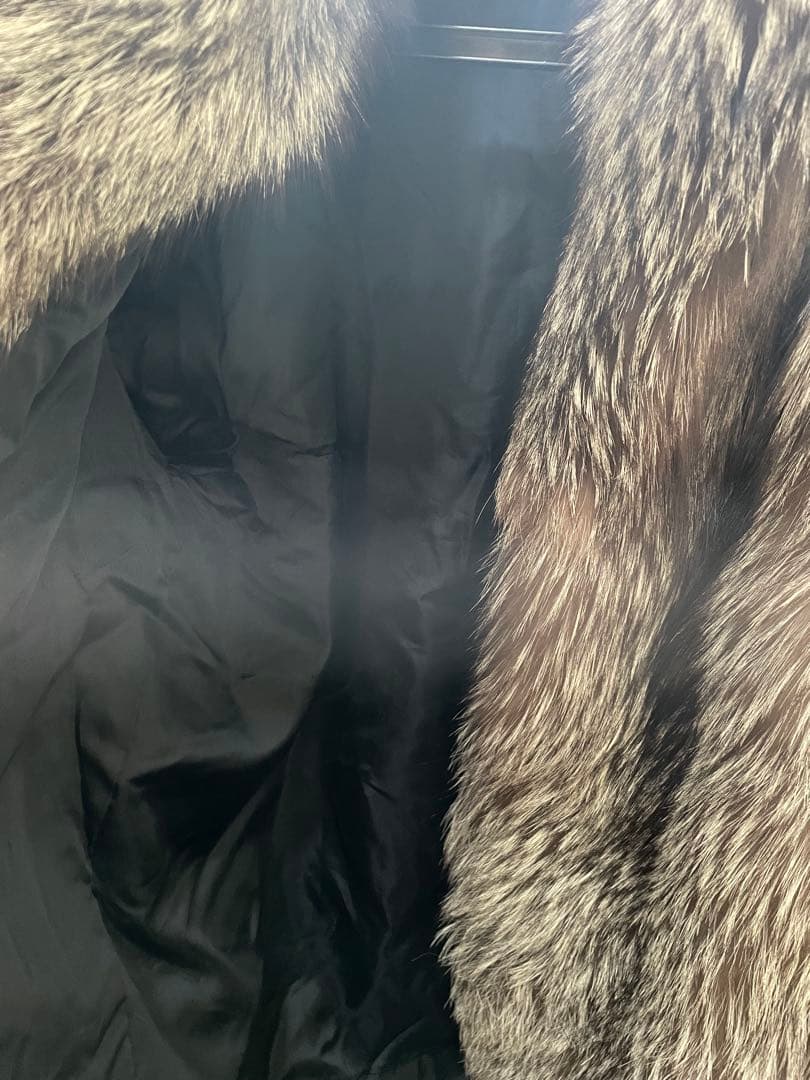 リアルファー コート　シルバーフォックス　SAGA