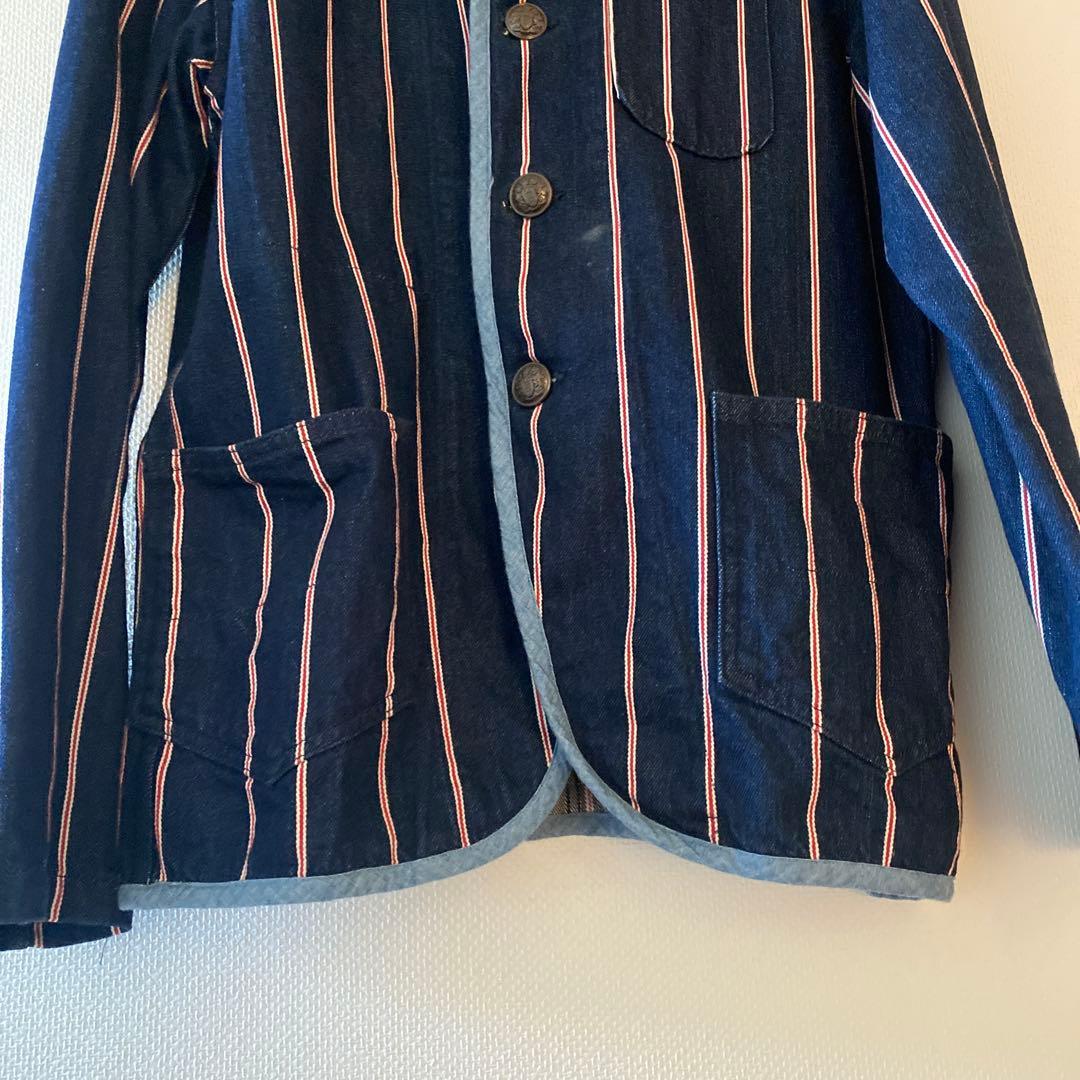 【激レア】CHLORO デニム　ストライプ　ジャケット　カバーオール　サイズ40