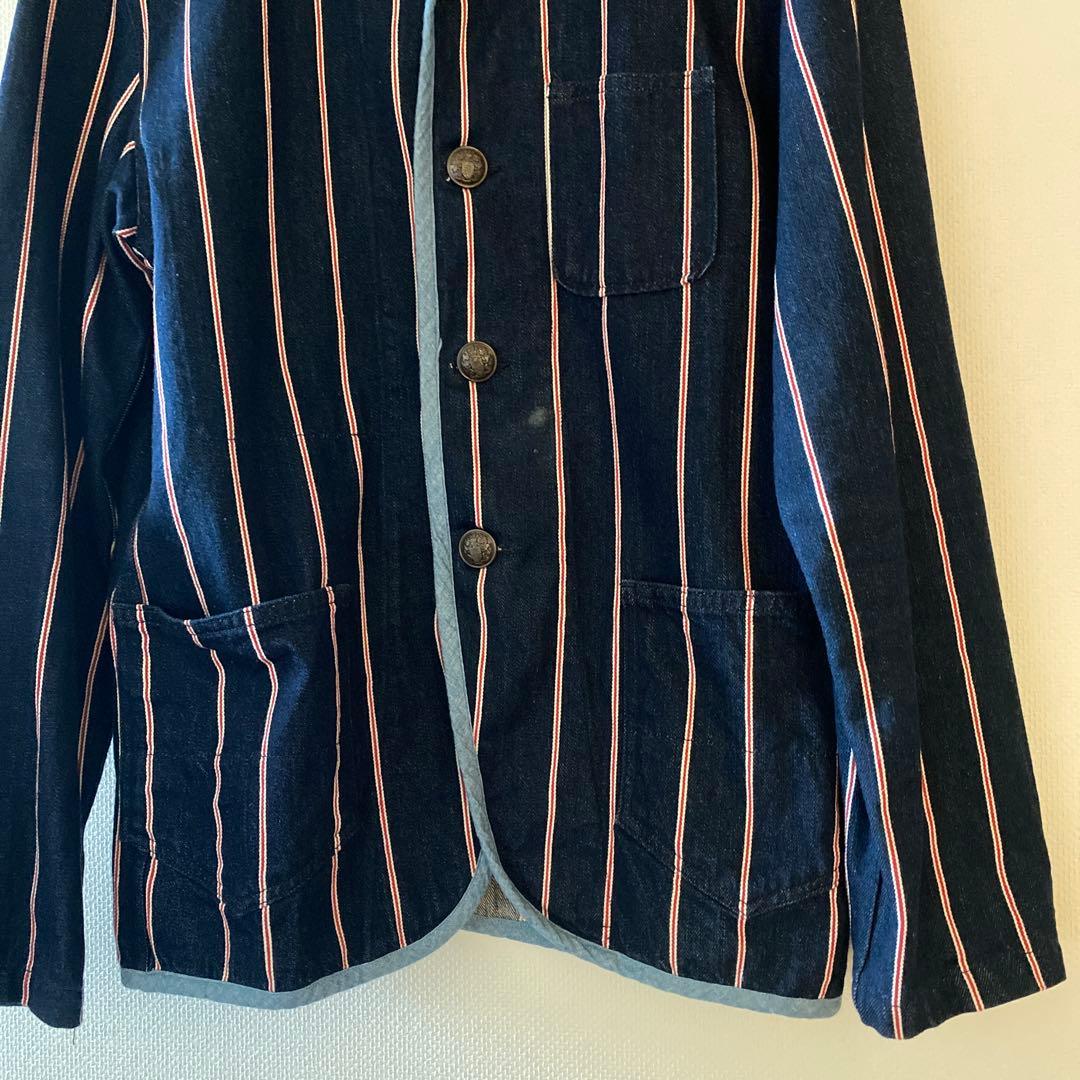 【激レア】CHLORO デニム　ストライプ　ジャケット　カバーオール　サイズ40