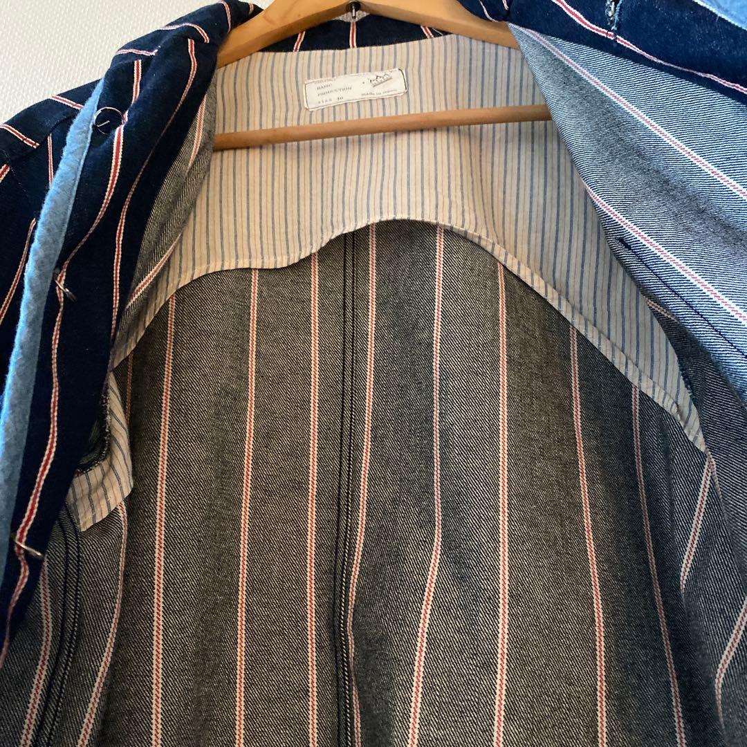 【激レア】CHLORO デニム　ストライプ　ジャケット　カバーオール　サイズ40