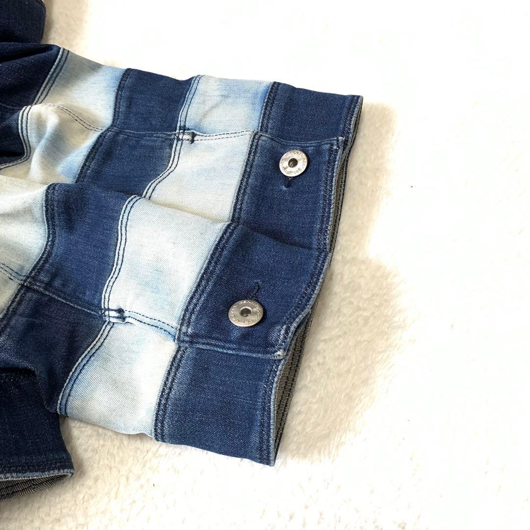 ★ Marissa様マックスマーラデニムジャケット伸縮❤︎ ぼかし染めボーダー　L