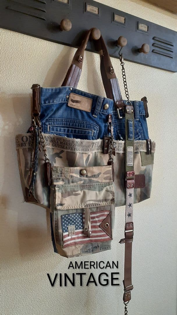 ミリタリーリメイク ★★★ AMERICAN VINTAGE トート& 腰袋付き