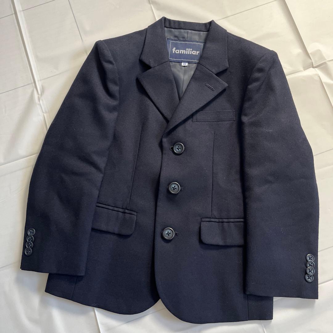 ファミリア　スーツ　110 濃紺　フォーマル　セットアップ　冠婚葬祭　男の子