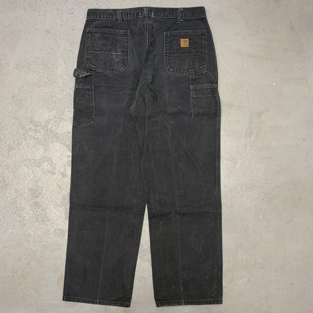 10WD782 Carhartt フェード ブラック ダック地 ペインターパンツ