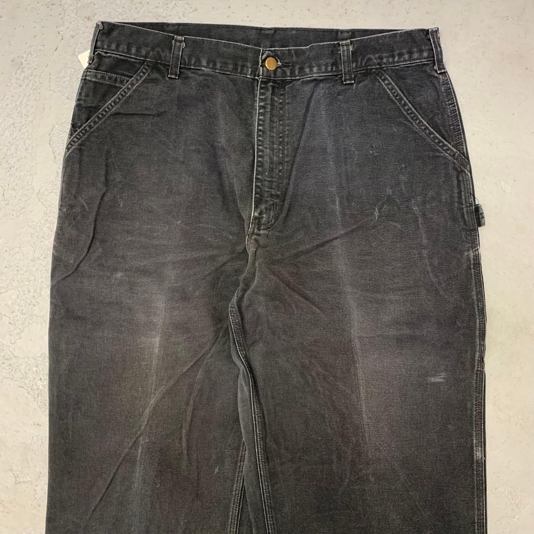 10WD782 Carhartt フェード ブラック ダック地 ペインターパンツ