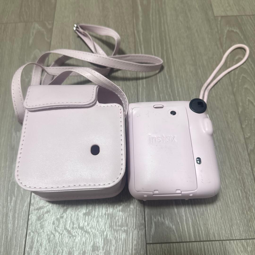 instax mini 12ピンク ケース&フィルム&落書き用ペン6本付き