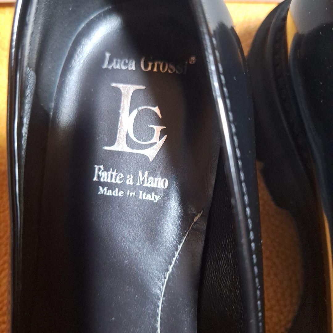 最終★ルカグロッシ 金具プレート 厚底ローファー エナメル★38