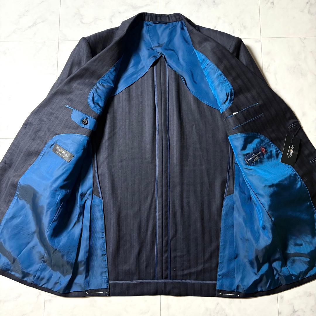 【未使用タグ付き】エルメネジルドゼニア スーツ セットアップ ストライプ柄