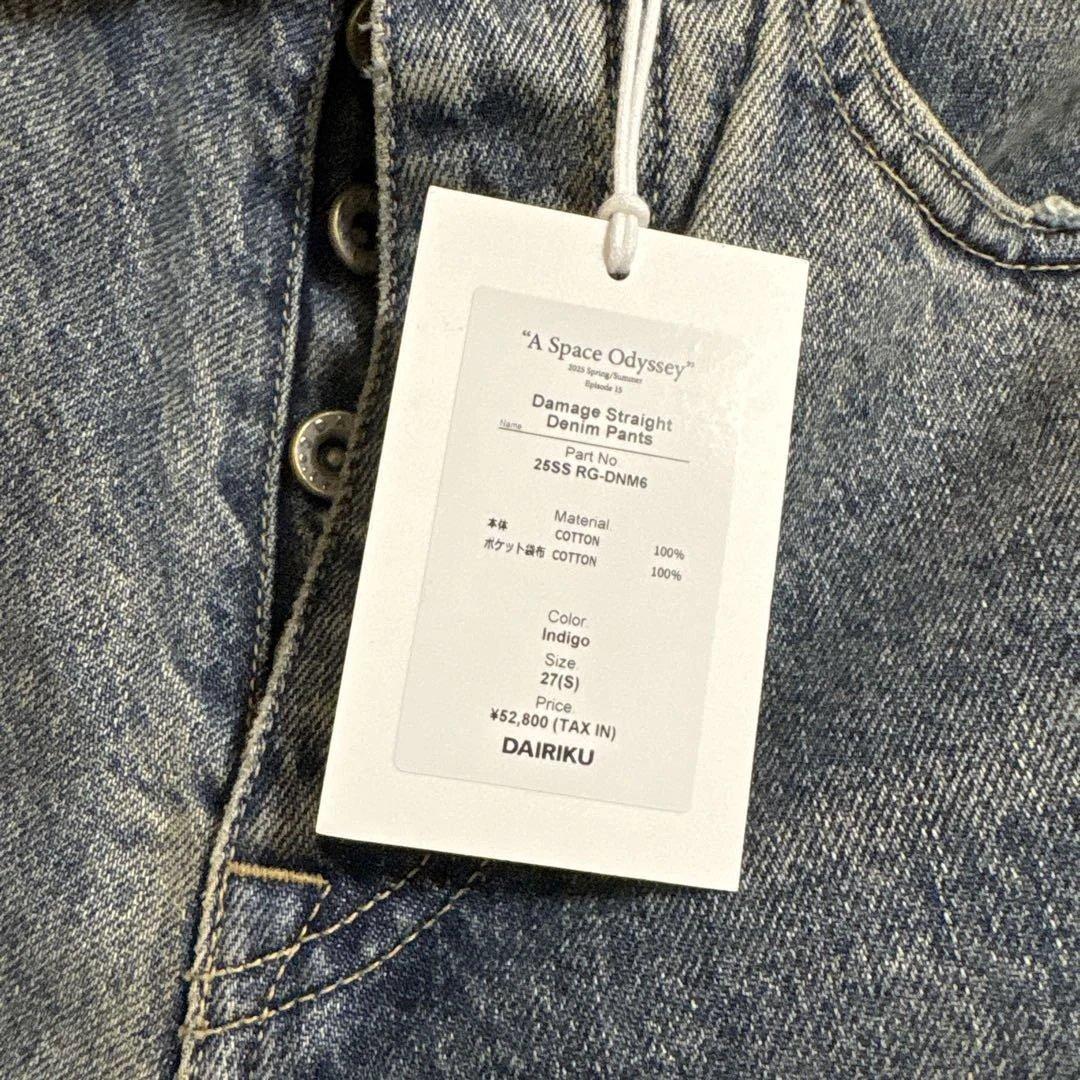 DAIRIKU 25ss ストレートダメージデニム　新品