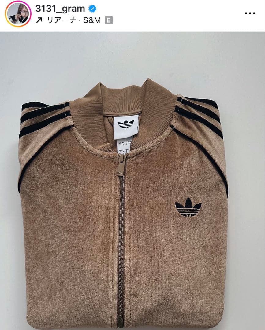 希少XS⭐️adidasアディカラー ブラウン ベロア トラックトップ michi