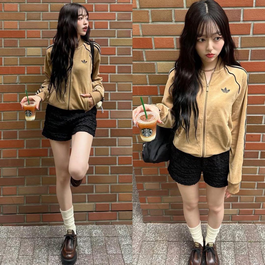 希少XS⭐️adidasアディカラー ブラウン ベロア トラックトップ michi