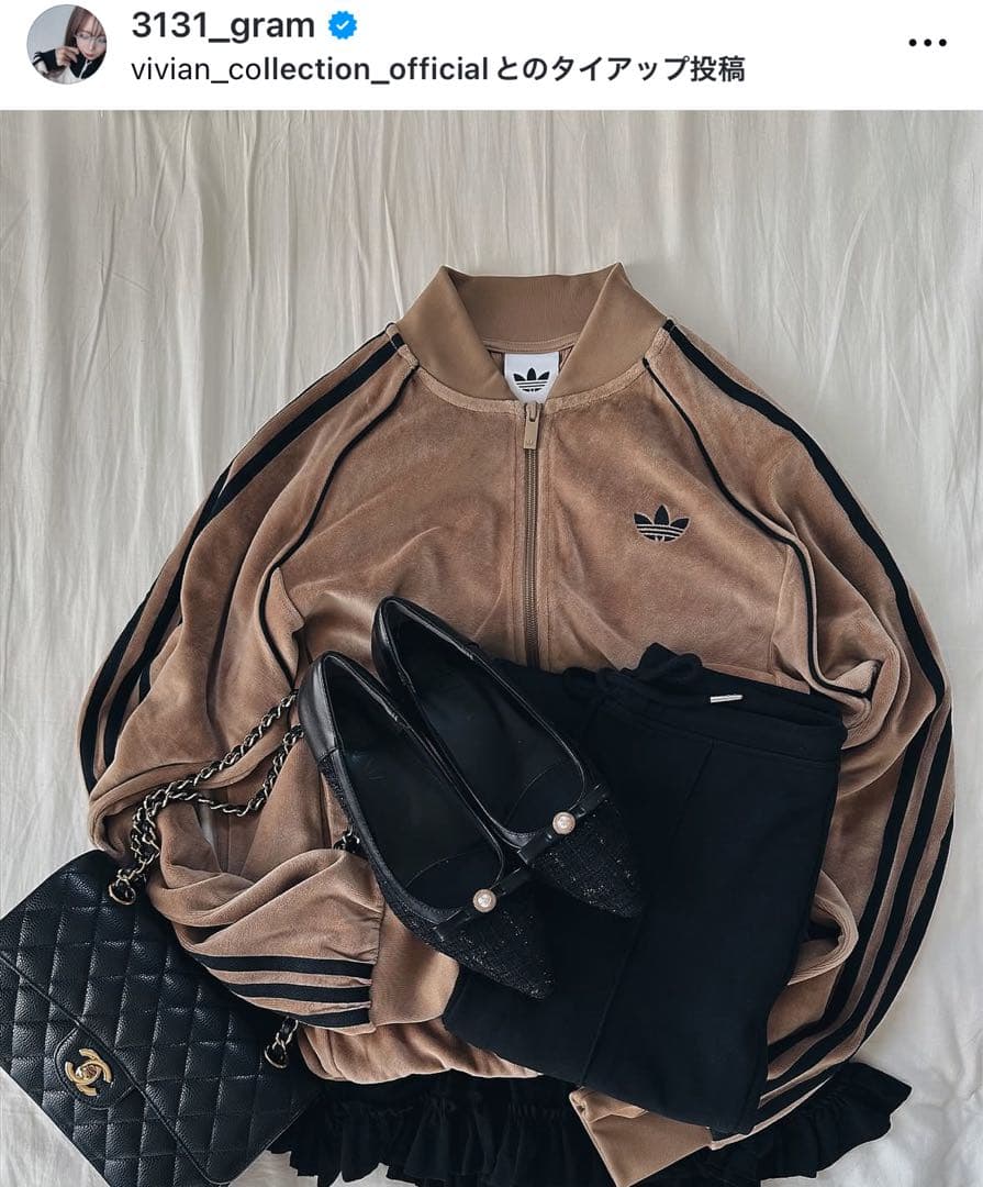 希少XS⭐️adidasアディカラー ブラウン ベロア トラックトップ michi