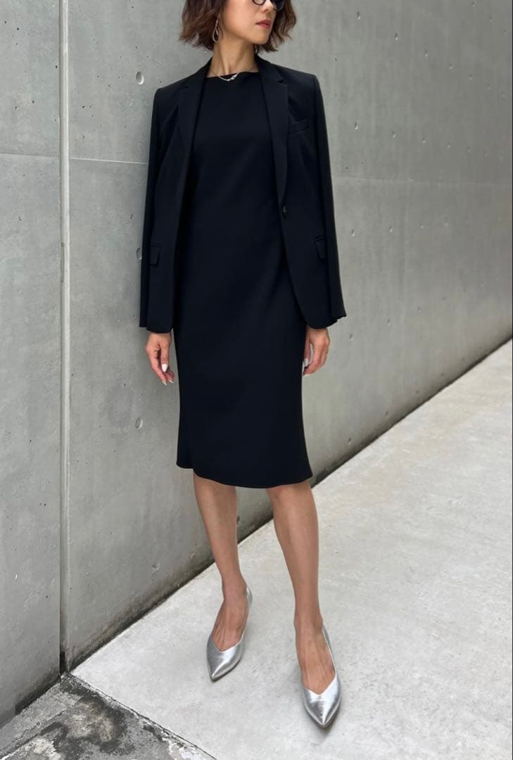 【新品タグ付】定番theory AdmiralCrepeFlaredDress