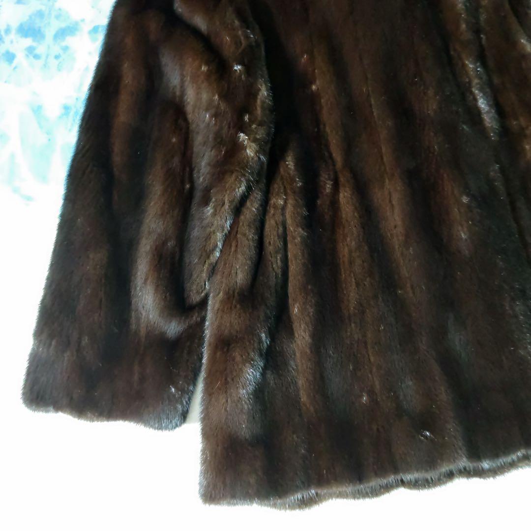 サガミンク　ファーコート　SAGA MINK 　ブラウン　リアルファー