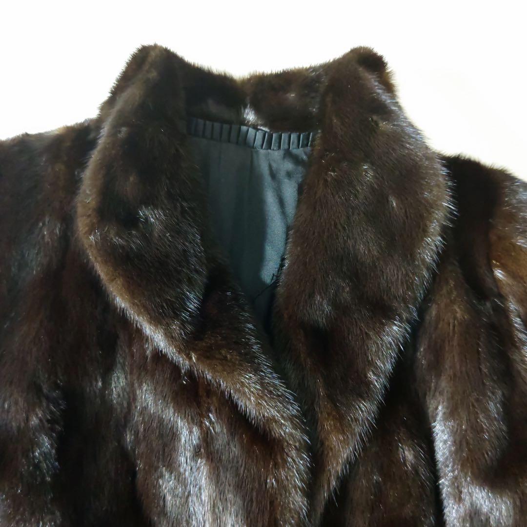 サガミンク　ファーコート　SAGA MINK 　ブラウン　リアルファー