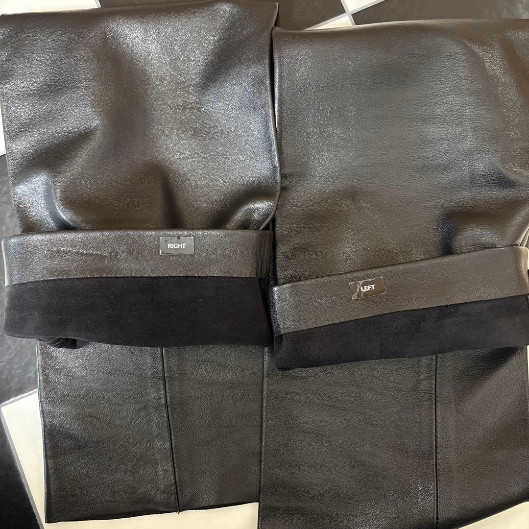 【A.P.C】アーペーセー レザーロングブーツカバー レッグウォーマー 本革