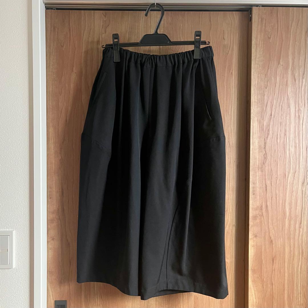 コムデギャルソン　ブラック ガウチョパンツ ウエストゴム