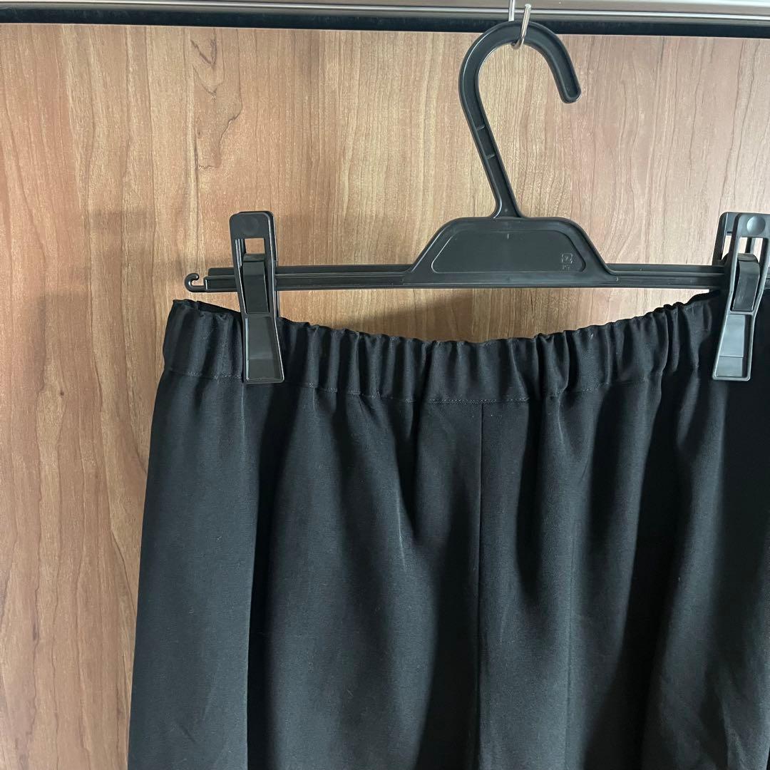 コムデギャルソン　ブラック ガウチョパンツ ウエストゴム