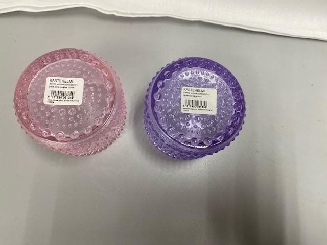 未使用　イッタラ カステヘルミ　キャンドルホルダー　ラベンダー＆ペールピンク