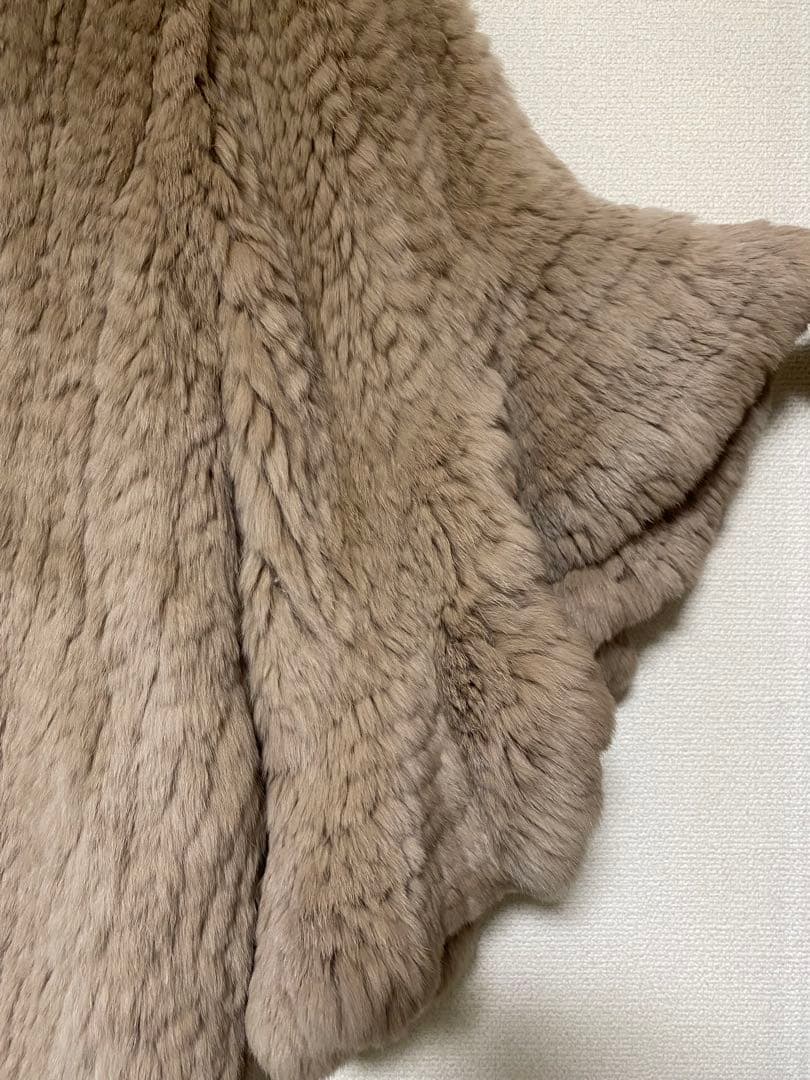 グレースコンチネンタル　ファー　フード　毛皮　コート　フリル袖　ベージュ