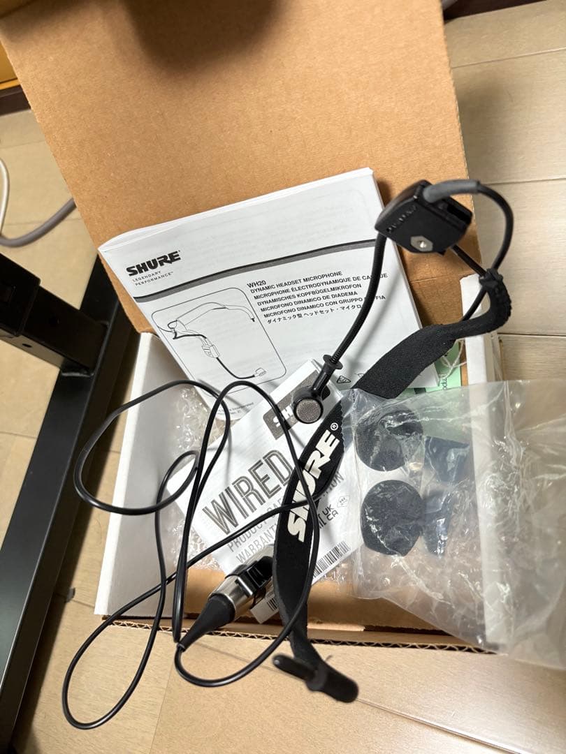 SHURE WH20XLR ダイナミックヘッドセットマイクロホン