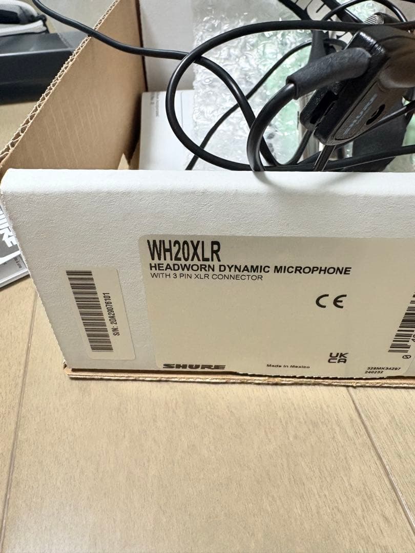 SHURE WH20XLR ダイナミックヘッドセットマイクロホン
