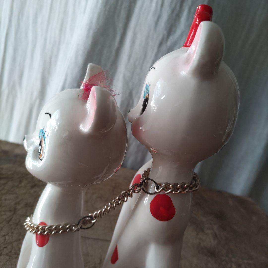 昭和レトロ バンビ 鹿 親子 置物 ヴィンテージ / 内藤ルネ 宇山あゆみ 猫