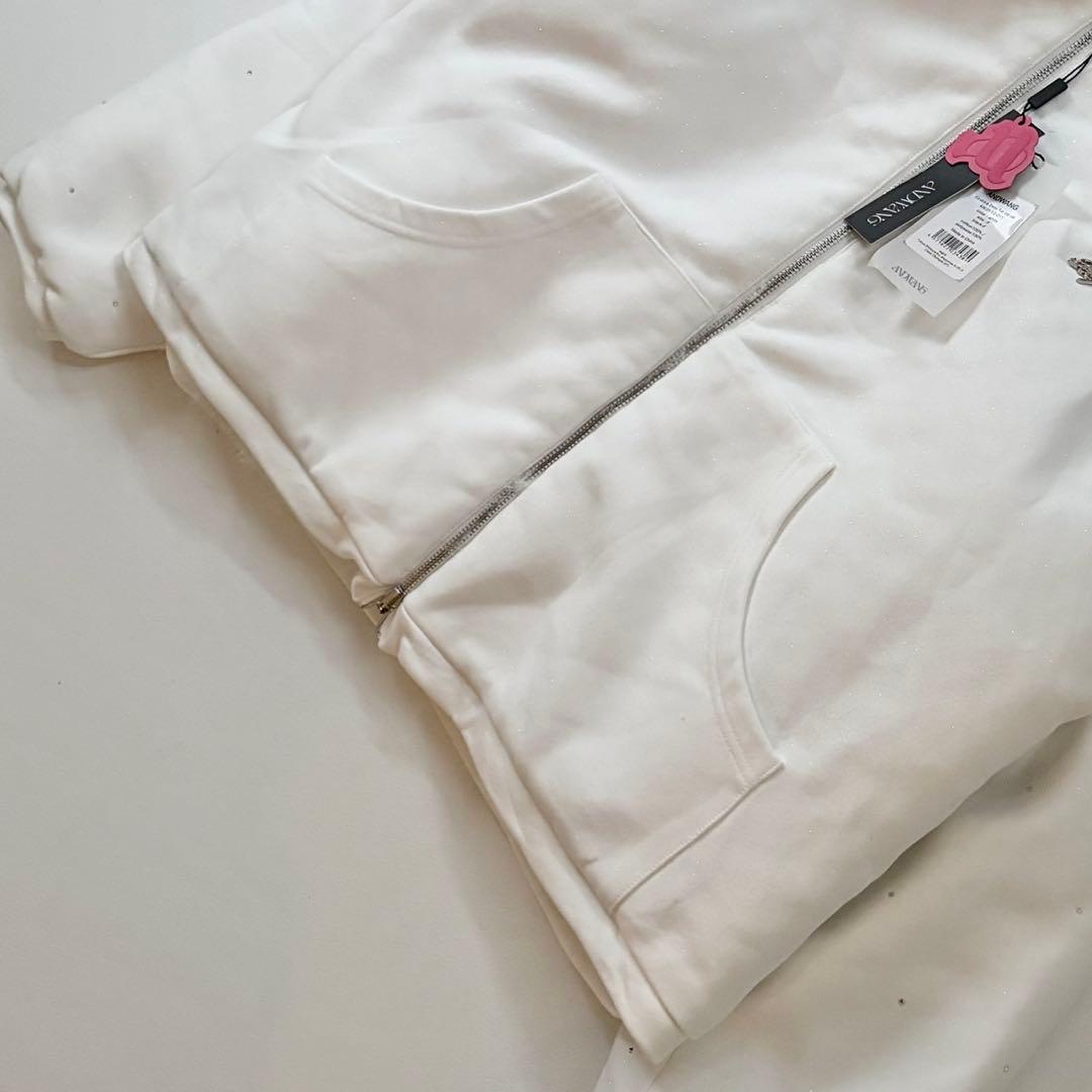 ジャケット・アウター andwang kirakira 2way fur zip up (white)