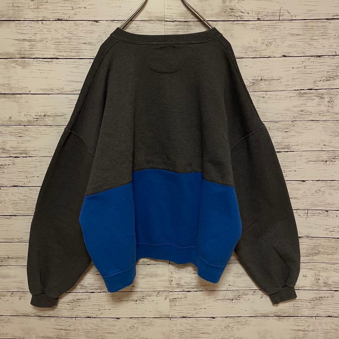 822【人気Lサイズ】ナイキ♤刺繍ビッグロゴ　90s 銀タグ　スウェット即完売品