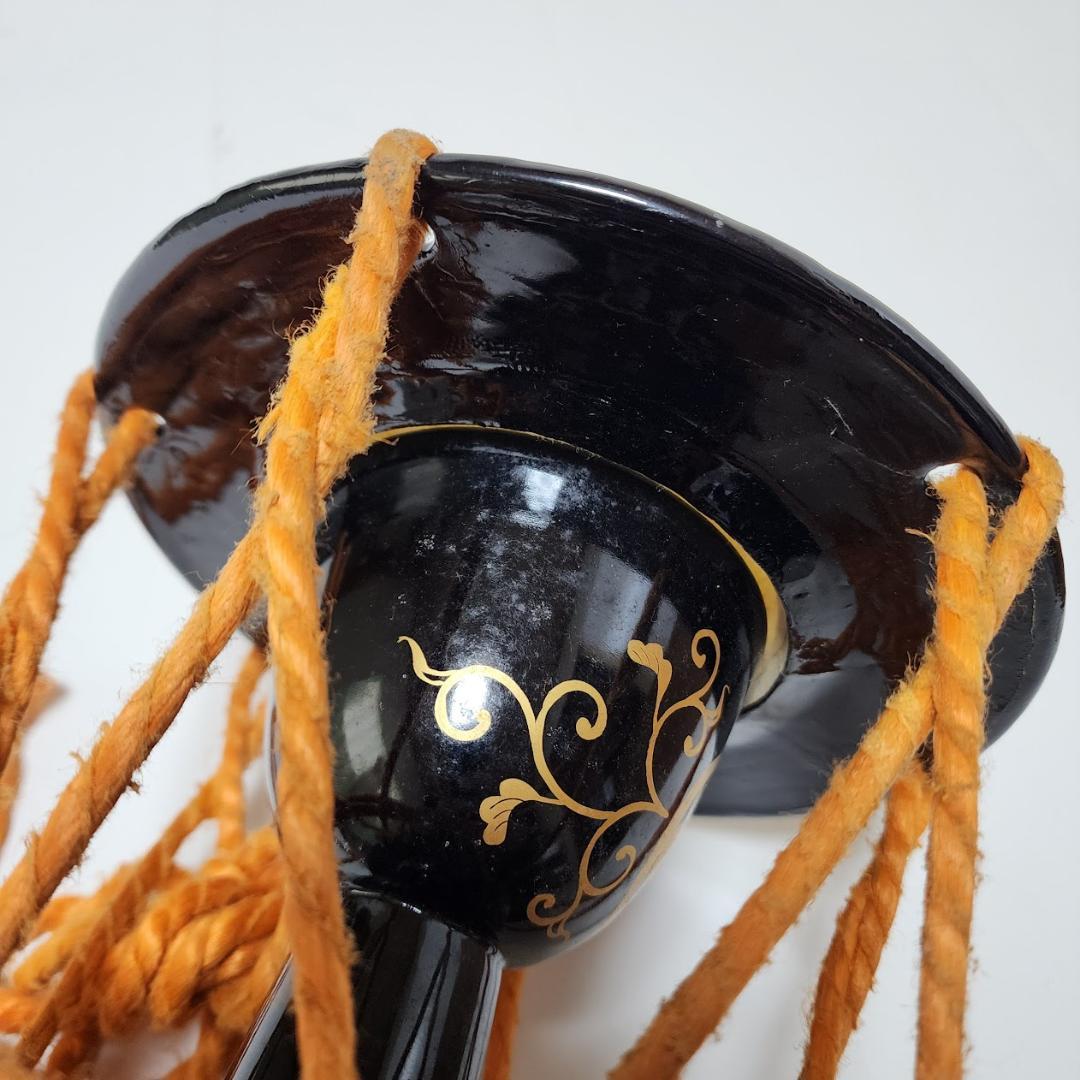 和楽器 小鼓 蒔絵 調緒付き 能 狂言 舞台 木箱付 演奏用