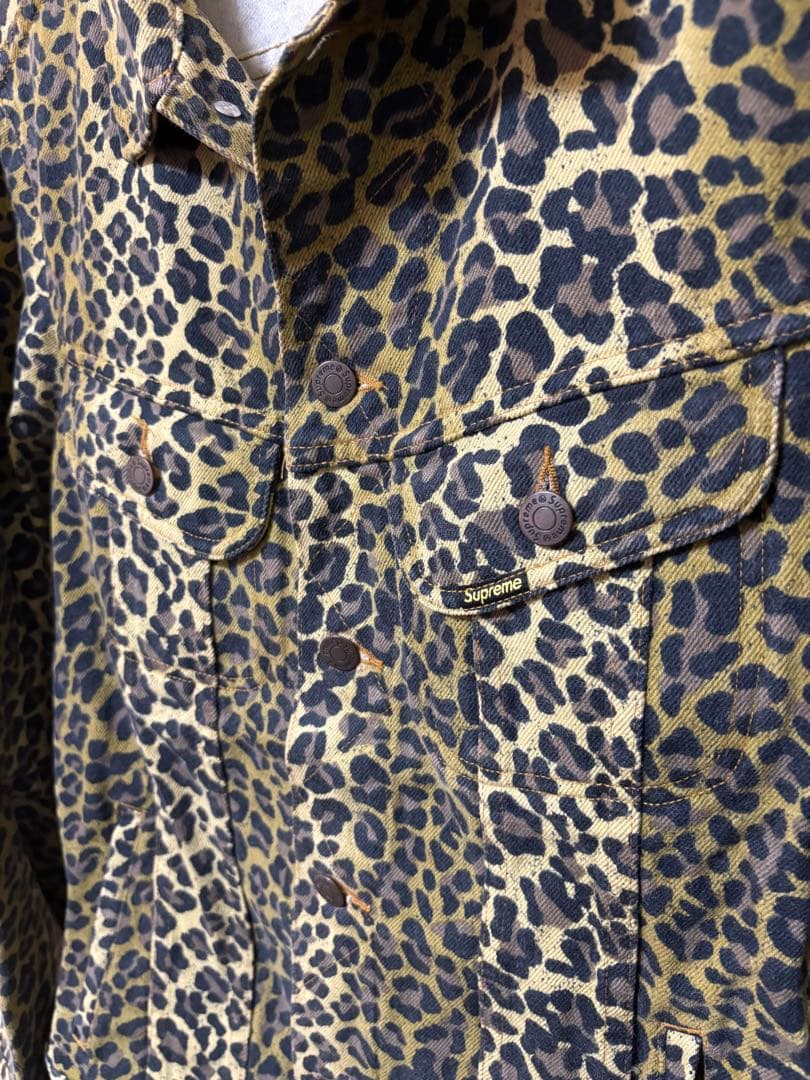 ジャケット・アウター Supreme Leopard Denim Trucker Jacket