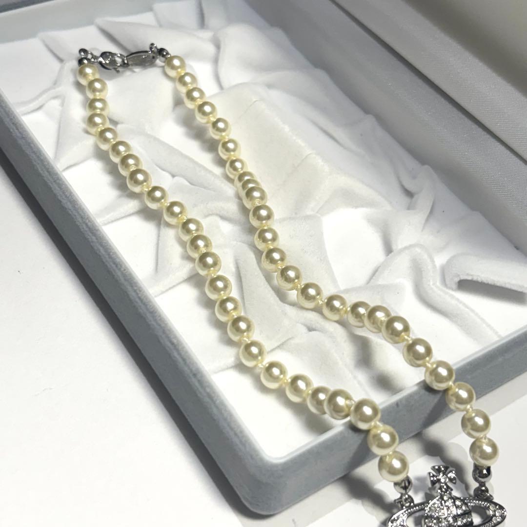 未使用級　正規品　ヴィヴィアンウエストウッド　パールネックレス　オーブ 長さ39