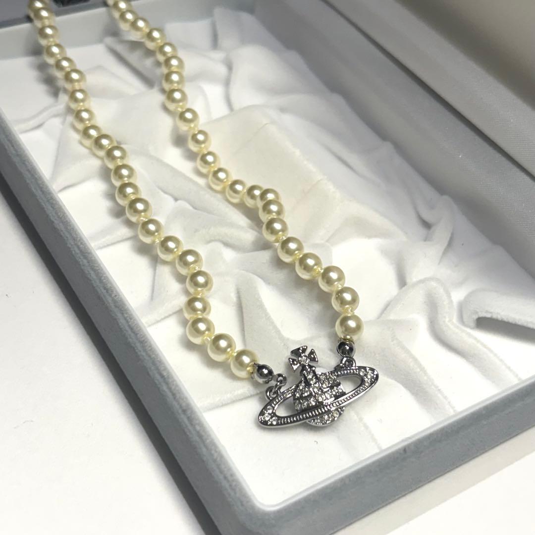 未使用級　正規品　ヴィヴィアンウエストウッド　パールネックレス　オーブ 長さ39