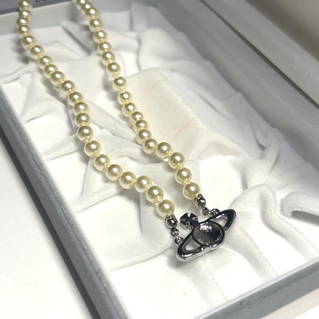 未使用級　正規品　ヴィヴィアンウエストウッド　パールネックレス　オーブ 長さ39