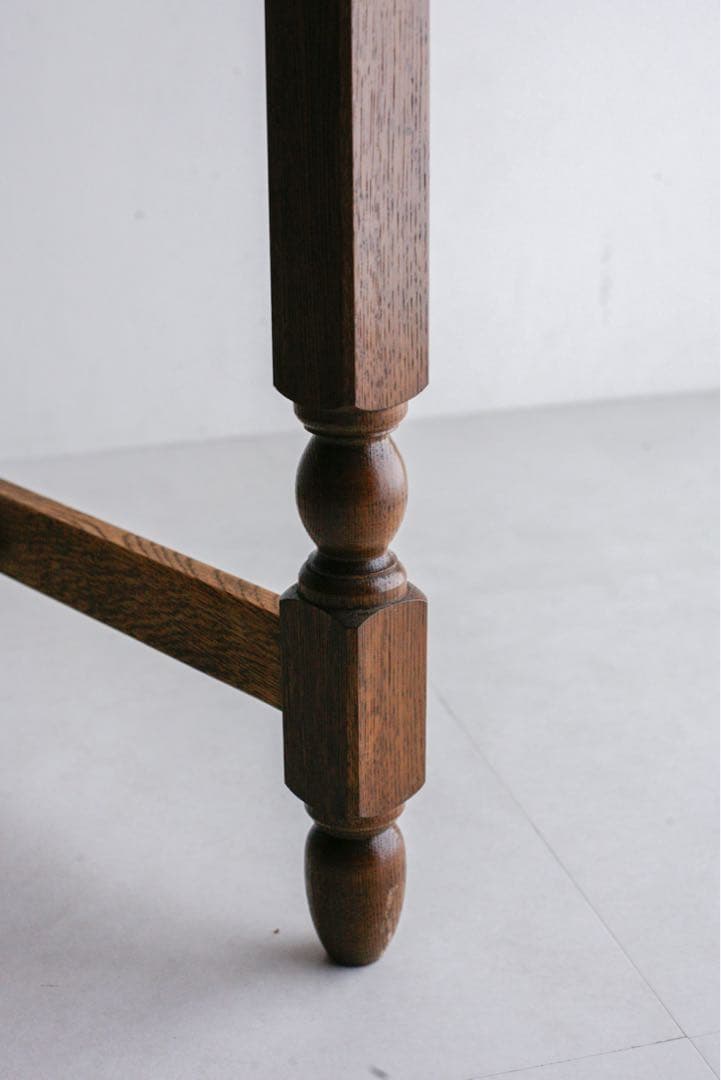 片袖机　アンティーク　デスク　テーブル　無垢材　タモ材　白木　古家具　古道具