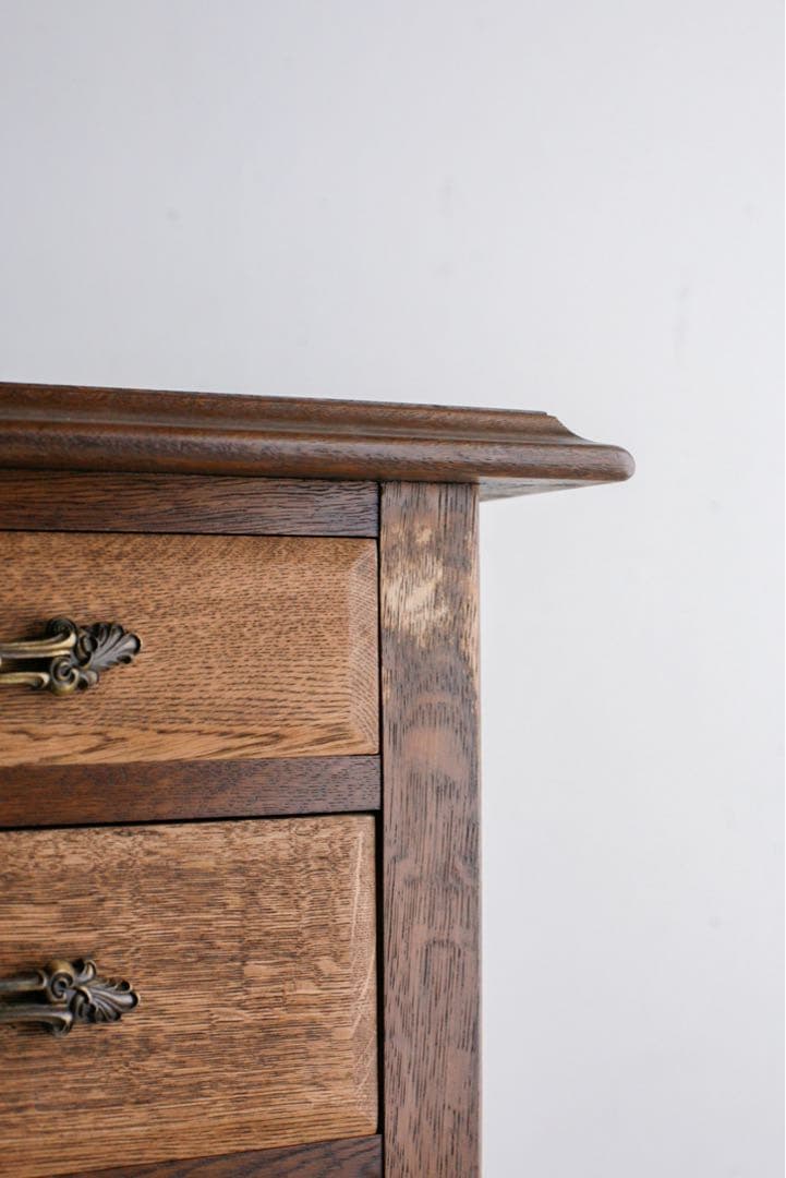 片袖机　アンティーク　デスク　テーブル　無垢材　タモ材　白木　古家具　古道具