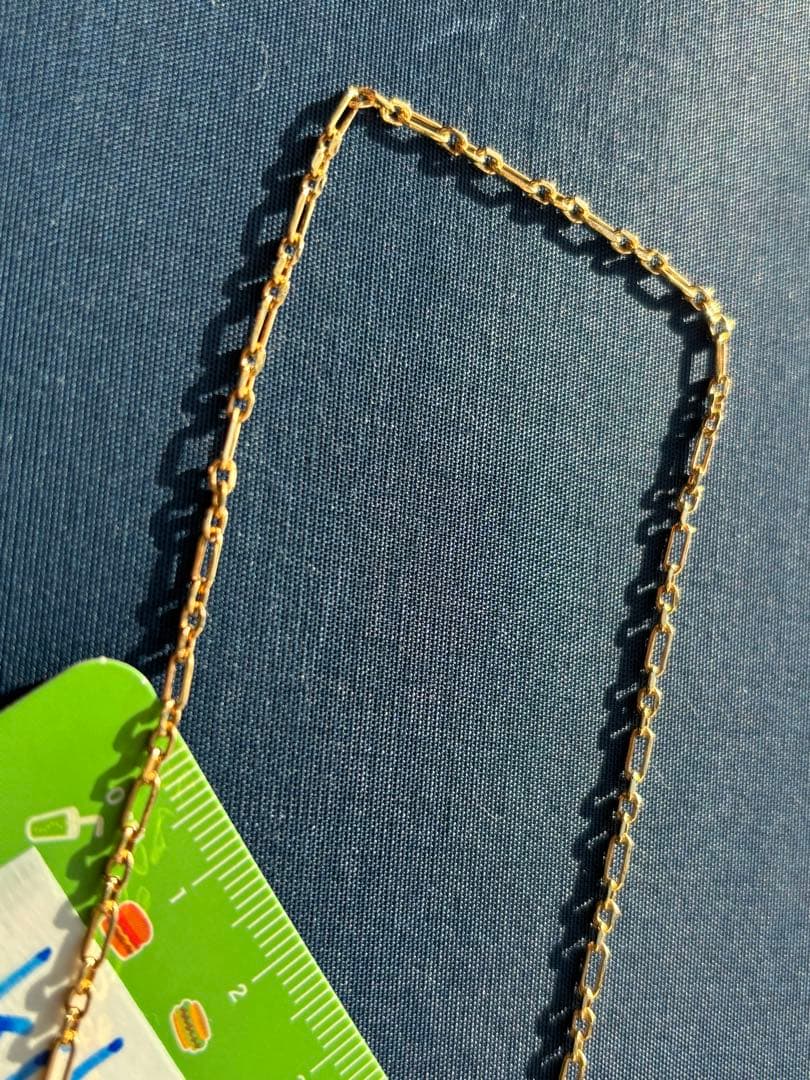 GSTV K18 YG イタリアン　チェーン　ネックレス　フィガロ