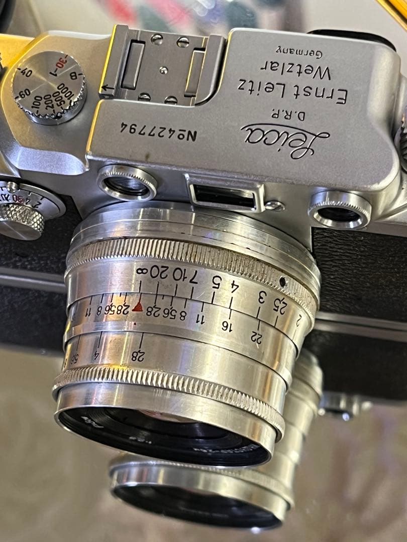 Leica Ⅲc バルナックライカ 革ケース、Fedレンズ付き