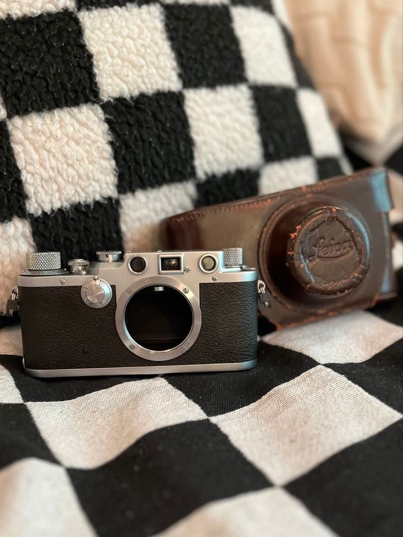 Leica Ⅲc バルナックライカ 革ケース、Fedレンズ付き