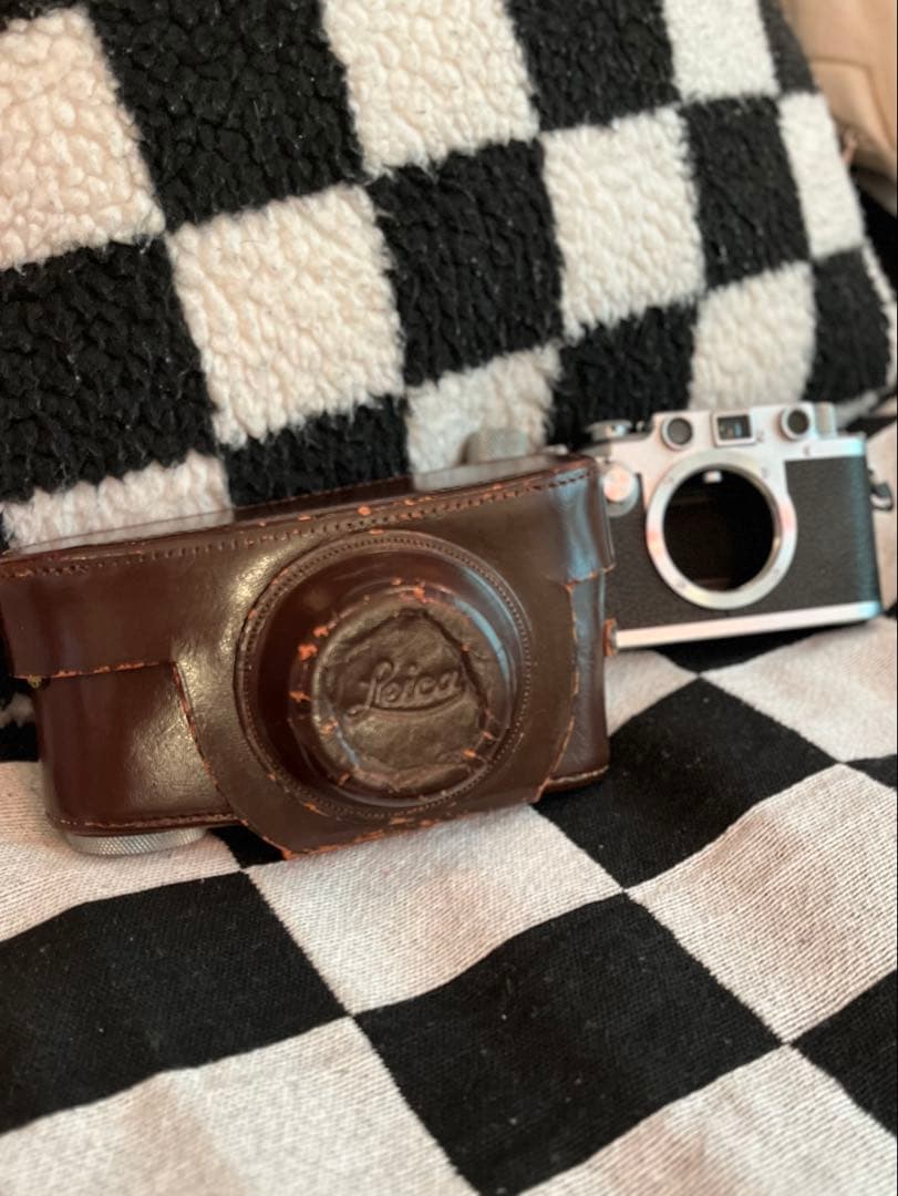 Leica Ⅲc バルナックライカ 革ケース、Fedレンズ付き