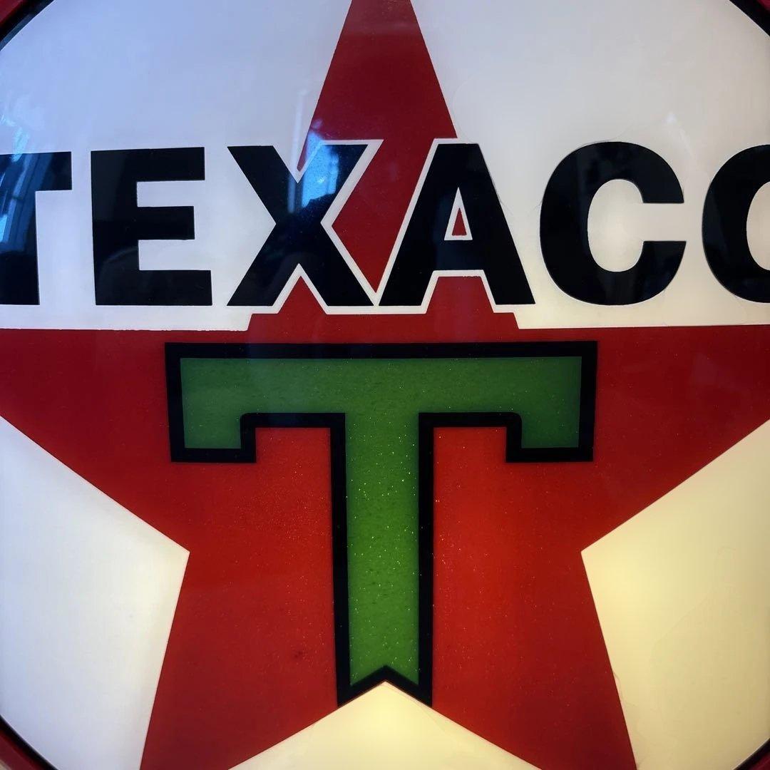 TEXACO ガスポンプライト ガソリン 片面 vintage 希少