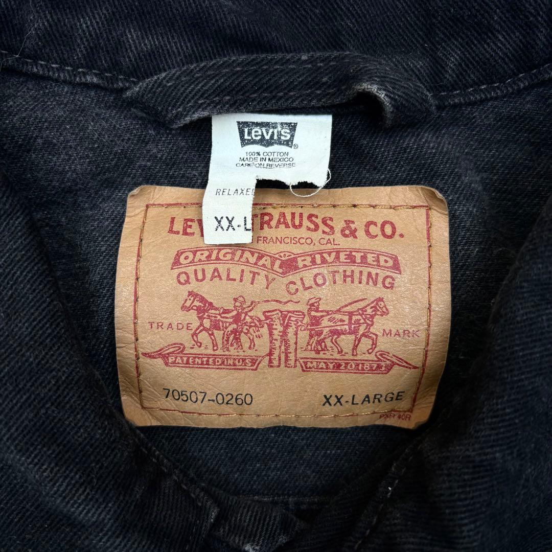 Levi's ブラックデニムジャケット XX-Large